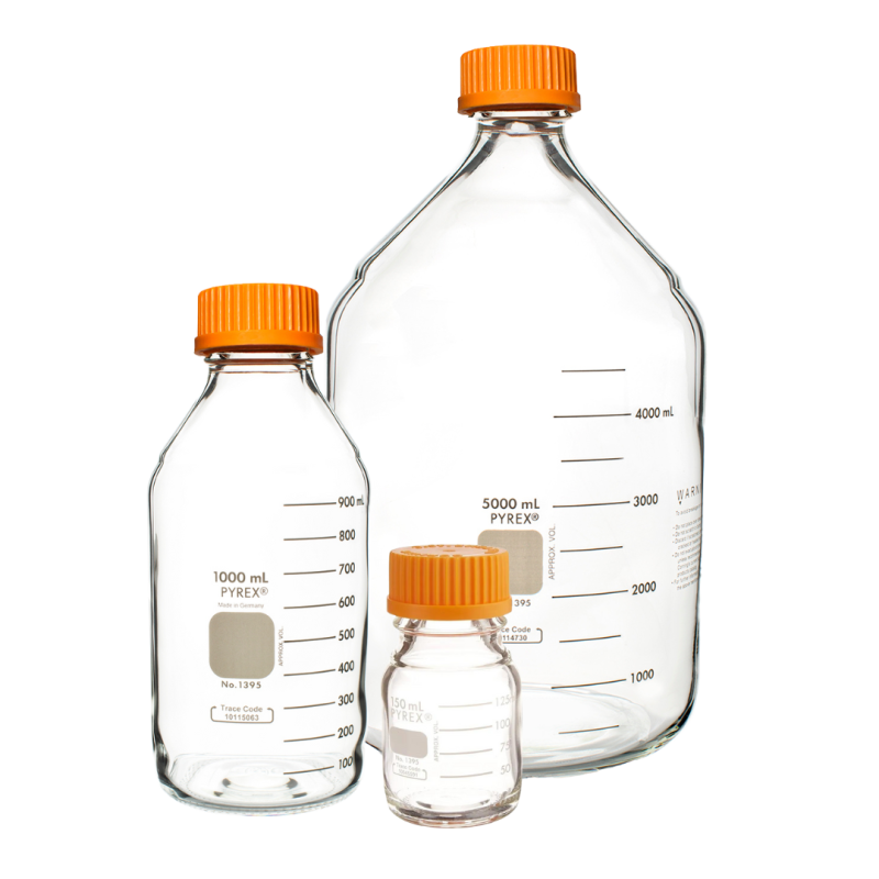 PYREX Milk Dilution Bottles With Screw Cap
