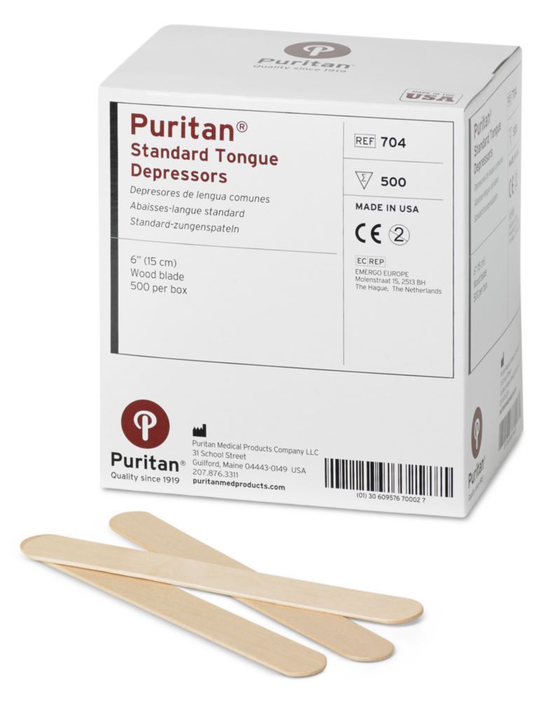Puritan 705 Non-Sterile 6 Wood Tongue Depressors