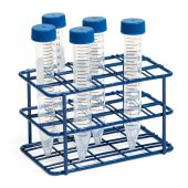 United Scientific 15-Place Blue Heavy Duty Epoxy Coated Wire Rack