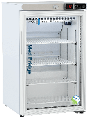 American Biotech Supply 2.5 cu ft. NSF Certified Freestanding Glass Door Undercounter Pharmacy Refrigerator, Exterior