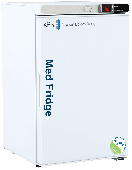 American Biotech Supply 2.5 cu ft. NSF Certified Freestanding Solid Door Undercounter Pharmacy Refrigerator, Exterior