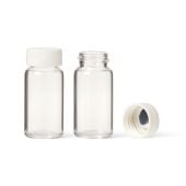 United Scientific 20 mL Scintillation Vials with Attached Polypropylene Cap and Pulp Foil Liner