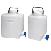 Nalgene&reg; Polypropylene Rectangular Carboys with Spigot and Handle