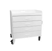 TrippNT Extra Wide Compact Carts, White Drawers