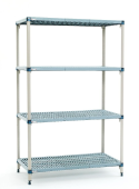 MetroMax Q 4-Shelf Plastic Industrial Shelving Starter Units