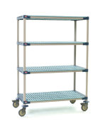 MetroMax® 4 4-Tier Stem Caster Cart, Open Grid Shelving