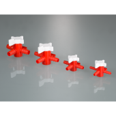 Burkle Three-Way Polypropylene/Polyethylene Valves in 4 Different Sizes