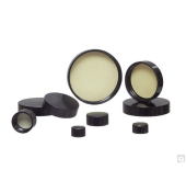 Black Ribbed Phenolic Caps, Rubber Liner