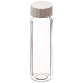 Standard Class 1 VOA Vials with Solid Top White Polypropylene Closures, PTFE Lined