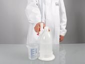 Lab Scientist Using a Burkle Splinter-Proof Titrating Burette