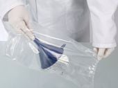 Laboratory Worker Unpacking a Burkle Polystyrene Detectable Liquid Funnel