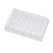 Corning Primaria 24-Well Clear Flat Bottom Sterile Culture Plate w/ Lid