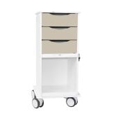 TrippNT Core SP HDPE White Cart, Beige Drawers