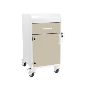 TrippNT HDPE Bedside Cart, Beige Drawer