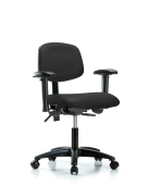 Black Vinyl Nylon Base Chairs, Desk Height