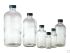 Flint Glass Narrow Mouth Boston Round Bottles, Phenolic Caps, Pulp/Vinyl Lined