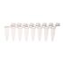 Celltreat 0.2 mL PCR 8-Strip Tubes, Separable, Attached Flat Caps, Clear