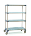 MetroMax 4  4-Tier Stem Caster Cart, Open Grid Shelves