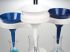 Burkle Polystyrene Blue and White Disposable Funnels