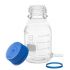 Clear Transfer Media Bottles, With Hose Barb & Gl-45 Vented Cap