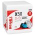 WypAll GeneralClean X50 12.5 in x 12 in Cleaning Cloths, 1/4 Fold
