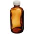 Amber Glass Boston Round Bottles with PTFE Closures, Class 1