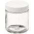 Class 3 Wide Mouth Septum Jars, Assembled PTFE/Silicone Lined White Polypropylene Closures