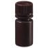 Nalgene HDPE Brown Narrow Mouth Diagnostic Bottle, Tray Pack