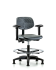 Black Polyurethane Nylon Base Chairs, Medium Bench Height