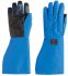 Heathrow Scientific Tempshield Waterproof Cryo-Grip Gloves, Elbow-Length, Blue