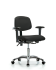 Black Vinyl Chrome Base Chairs, Desk Height