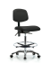 Black Vinyl Chrome Base Chairs, High Bench Height