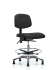 Black Vinyl Chrome Base Chairs, Medium Bench Height