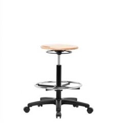 The Lab Depot Wood Laboratory Stool High Bench Height 23 33