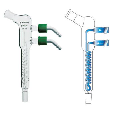Reflux Condensor Assembly Reflux Condenser with Removable Hose Connections, 14/20