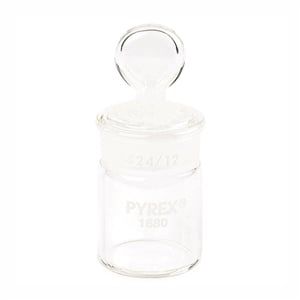 2-Pack Glass Weighing Bottles With Ground Stoppers - 5cm Lab Sample Bottles For Laboratory Experiments