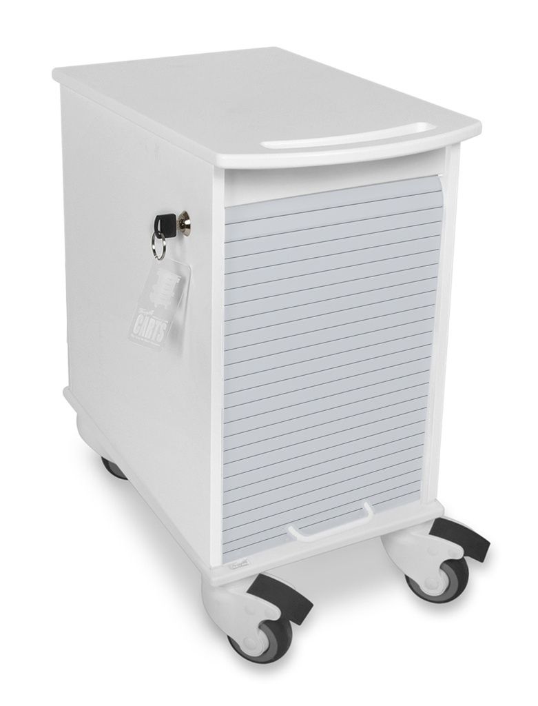 Narrow Locking Cart with Roll-Away Door