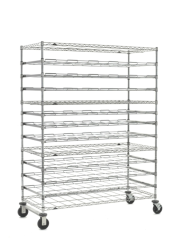 Super Erecta Mobile Drying Rack, 13 Tiers, Intermetro Industries Corp - CB13MDR266080S