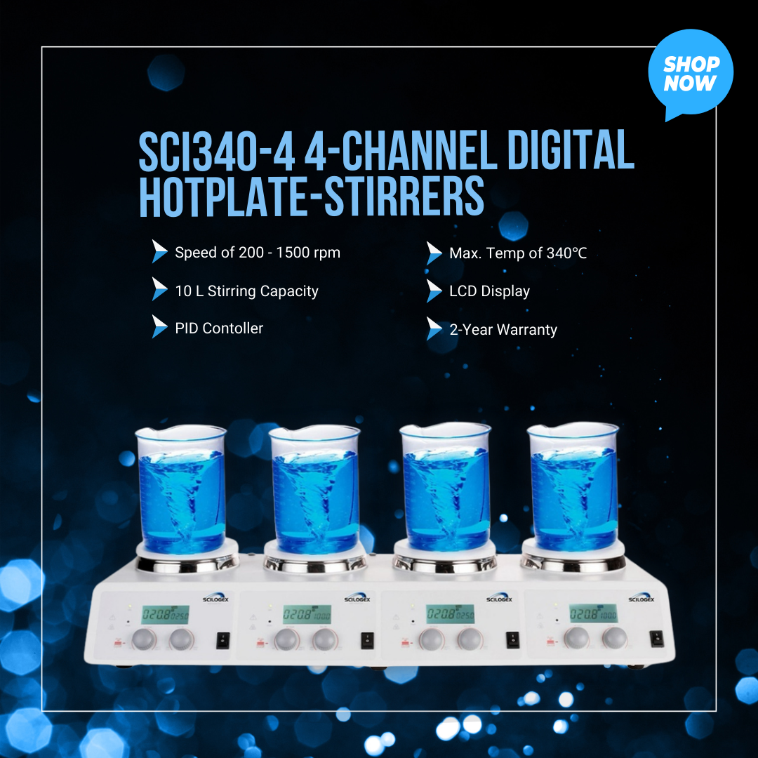 SCI340-4 4-Channel Digital Hotplate-Stirrers