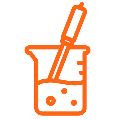 Ion Selective Electrode Icon and Lab Beaker Icon