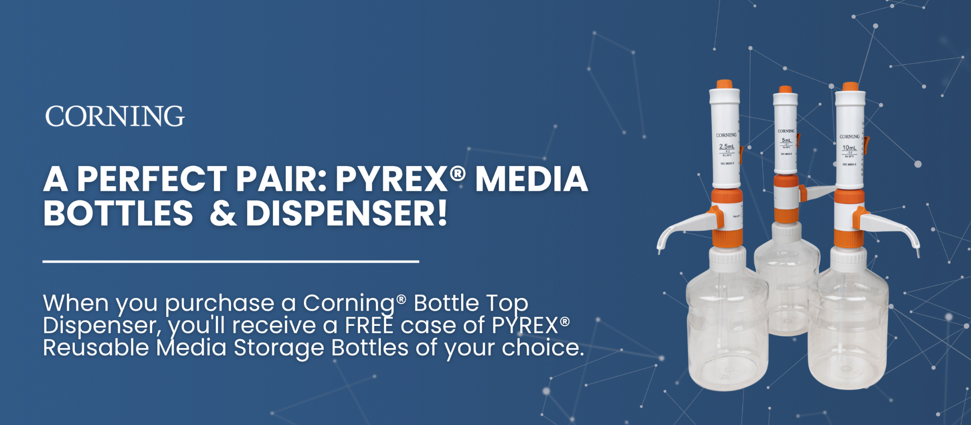 A free case of Pyrex bottles with Corning dispenser