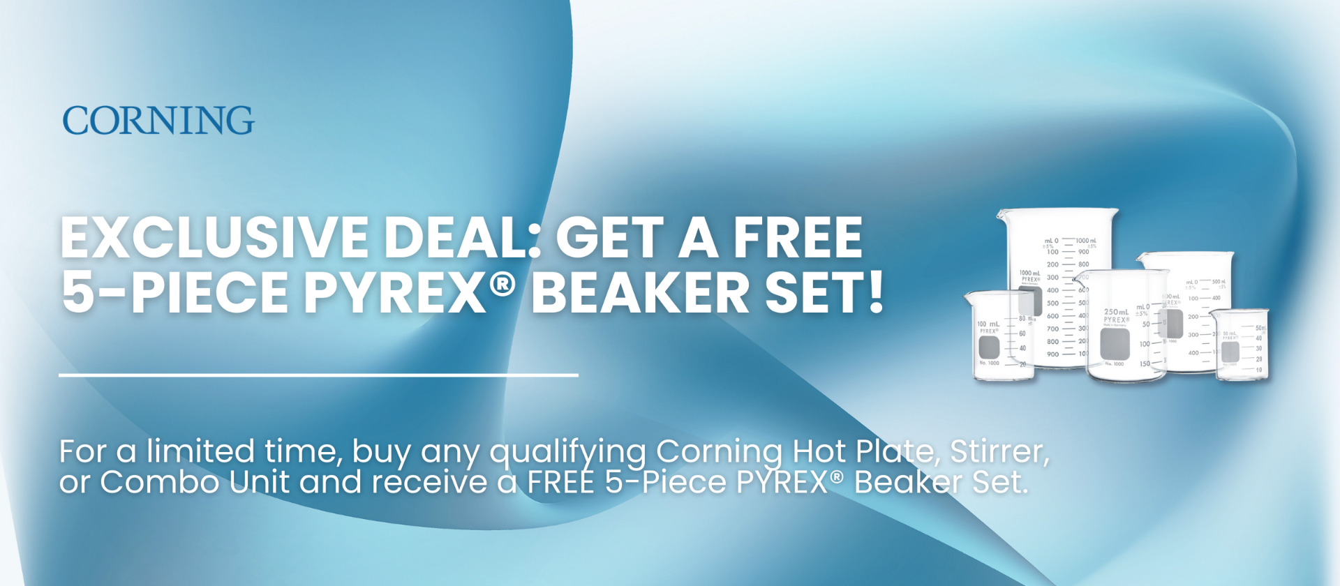 Exclusive Offer, free 5-piece beaker set